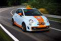 Abarth 500 Gulf - 3/4 avant gauche, dynamique