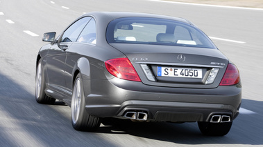 Mercedes CL63 AMG anthracite 3/4 arrière gauche travelling penché