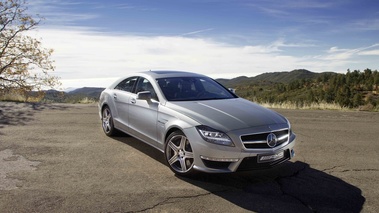 Mercedes CLS 63 AMG anthracite 3/4 avant droit