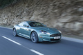 Aston Martin DBS vert 3/4 avant droit travelling penché 5