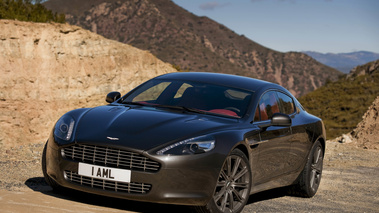 Aston Martin Rapide anthracite 3/4 avant gauche penché