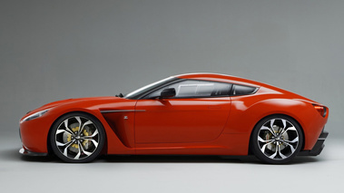 Aston Martin V12 Vantage Zagato orange profil
