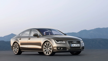 Audi A7 Sportback -marron - 3/4 avant droit