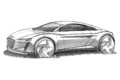 Audi e-Tron dessin 3/4 avant gauche