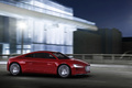 Audi e-Tron rouge 3/4 avant droit travelling