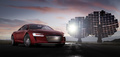 Audi e-Tron rouge 3/4 avant droit