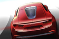 Audi e-Tron rouge dessin face arrière