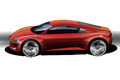 Audi e-Tron rouge dessin profil