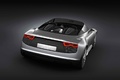 Audi e-Tron Spyder gris 3/4 arrière droit penché vue de haut