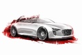 Audi e-Tron Spyder gris 3/4 avant droit dessin