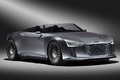 Audi e-Tron Spyder gris 3/4 avant droit