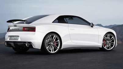 Audi Quattro Concept blanc 3/4 arrière droit 2