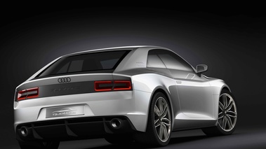 Audi Quattro Concept blanc 3/4 arrière droit penché