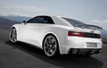 Audi Quattro Concept blanc 3/4 arrière gauche