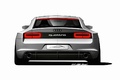 Audi Quattro Concept blanc face arrière dessin