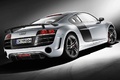 Audi R8 GT blanc 3/4 arrière droit penché