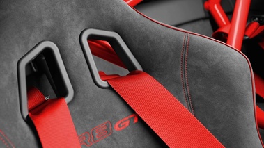 Audi R8 GT blanc logo siège
