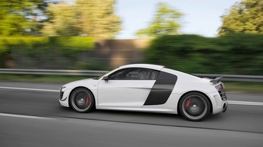 Audi R8 GT blanc profil travelling