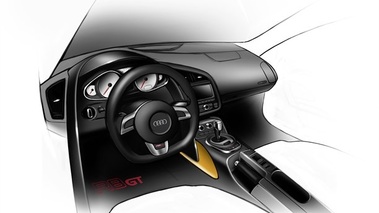 Audi R8 GT Spyder - esquisse - habitacle