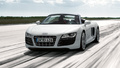 Audi R8 Spyder gris 3/4 avant gauche travelling 2