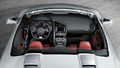 Audi R8 Spyder gris intérieur vue de haut