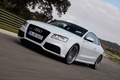 Audi RS5 blanc 3/4 avant gauche travelling penché 2