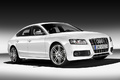 Audi S5 Sportback blanc 3/4 avant droit penché