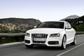 Audi S5 Sportback blanc 3/4 avant gauche travelling