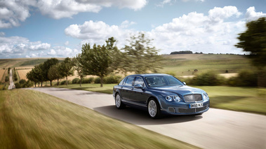 Bentley Continental Flying Spur Series 51 - Bleue - 3/4 avant droit