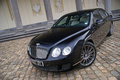 Bentley Continental Flying Spur Speed noir château 3/4 avant gauche penché