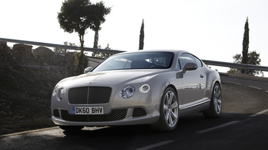 Bentley Continental GT 2011 - grise - 3/4 avant gauche