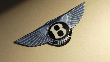 Bentley Continental GT Speed beige logo coffre