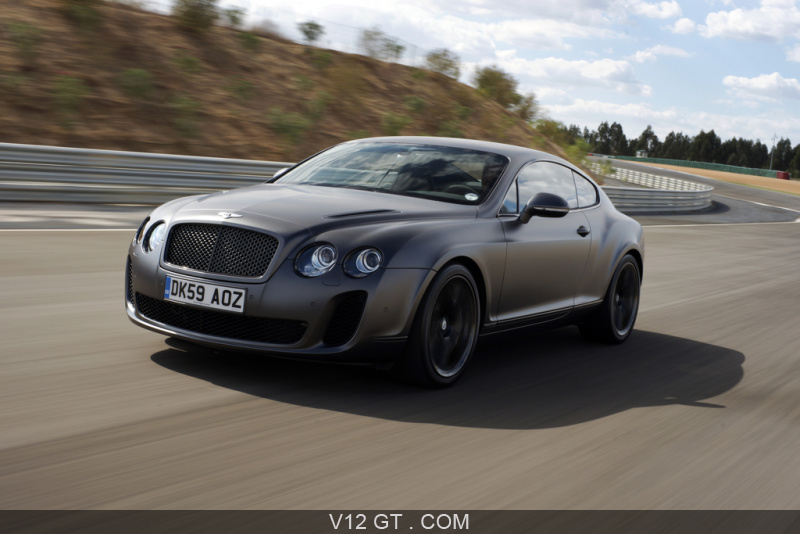 Bentley Continental Supersports anthracite mate 3/4 avant gauche