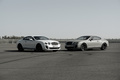 Bentley Continental Supersports blanc 3/4 avant droit & anthracite 3/4 avant gauche