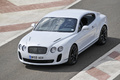 Bentley Continental Supersports blanc 3/4 avant gauche vue de haut