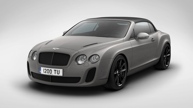 Bentley Continental SuperSports Ice Speed Record anthracite 3/4 avant gauche capoté