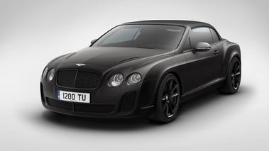 Bentley Continental SuperSports Ice Speed Record noir 3/4 avant gauche capoté