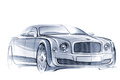 Bentley Mulsanne gris dessin 3/4 avant droit