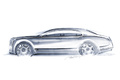 Bentley Mulsanne gris dessin profil