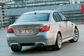 BMW M5 gris 3/4 arrière droit 3