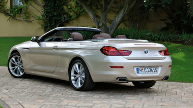 BMW Série 6 Cabriolet - beige - 3/4 arrière gauche