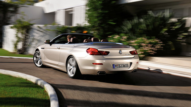 BMW Série 6 Cabriolet - beige - 3/4 arrière gauche