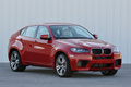 BMW X6 M rouge 3/4 avant droit 2