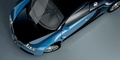 Bugatti Veyron 16.4 noir/bleu 3/4 avant gauche coupé vue de haut