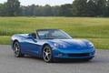 Chevrolet Corvette C6 bleu 3/4 avant droit