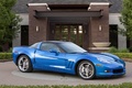 Chevrolet Corvette C6 Grand Sport bleu 3/4 avant droit