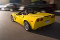 Chevrolet Corvette C6 Grand Sport jaune 3/4 arrière gauche travelling