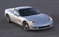 Chevrolet Corvette C6 gris 3/4 avant droit vue de haut