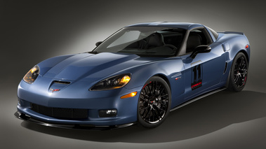 Corvette Z06 Carbon Edition - bleue - 3/4 avant gauche