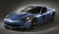 Corvette Z06 Carbon Edition - bleue - 3/4 avant gauche